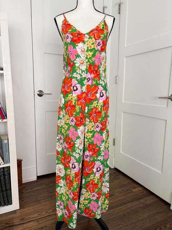Kachel x Anthropologie Pants - Kachel x Anthropologie Pandora Wide-Leg Jumpsuit Floral Green
